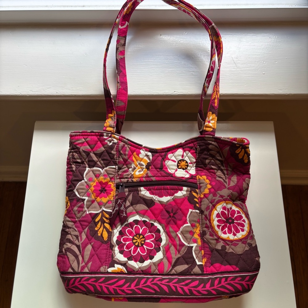 Vera Bradley Tote - Pink Maroon
